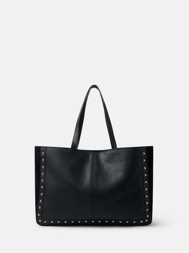 Accessorize Stud Leather Shopper Bag - Imagen 1 de 2