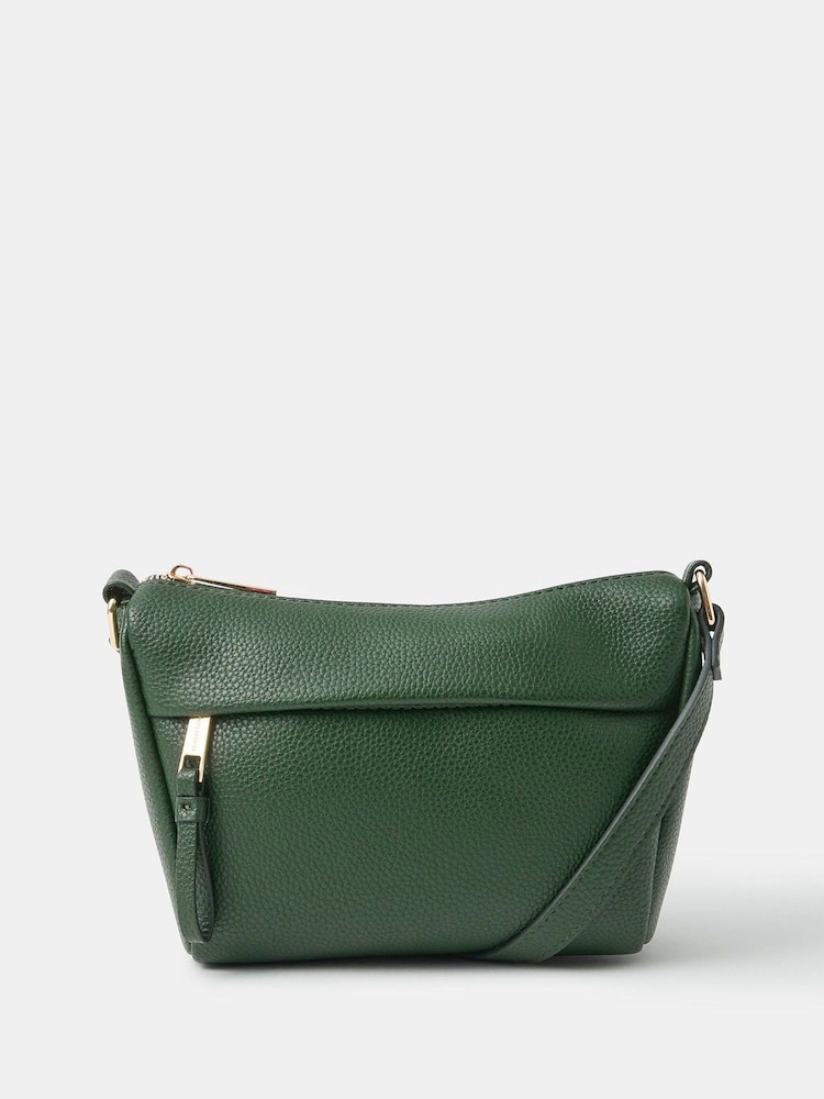 Accessorize Green Zip Front Cross-Body Bag - Image 1 of 2 Accessorize Green Zip Front Cross-Body Bag - Image 1 of 2