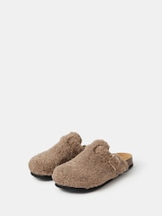 Accessorize Natural Borg Clog Slippers - Image 2 of 3