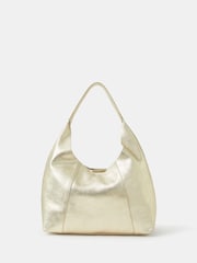 Accessorize Gold Slouchy Suede Shoulder Bag - Image 1 of 2