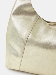 Accessorize Gold Slouchy Suede Shoulder Bag - Image 2 of 2