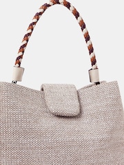 Accessorize Cream Braid Strap Woven Shoulder Bag - Image 2 of 3
