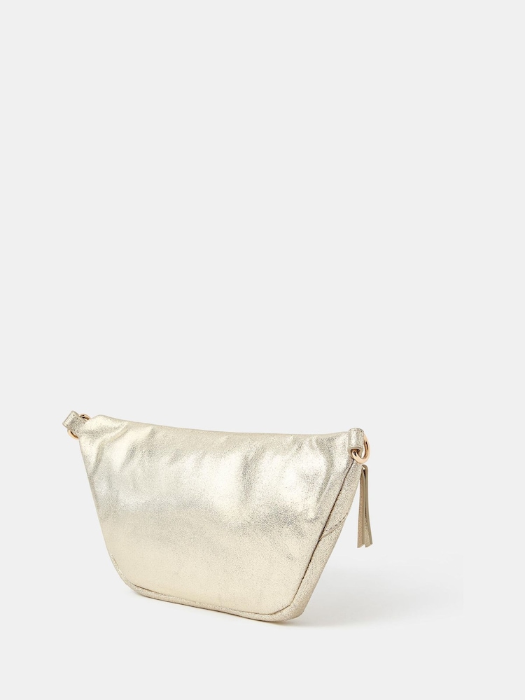 Accessorize Gold Leather Sling Cross-Body Bag - Image 2 of 5