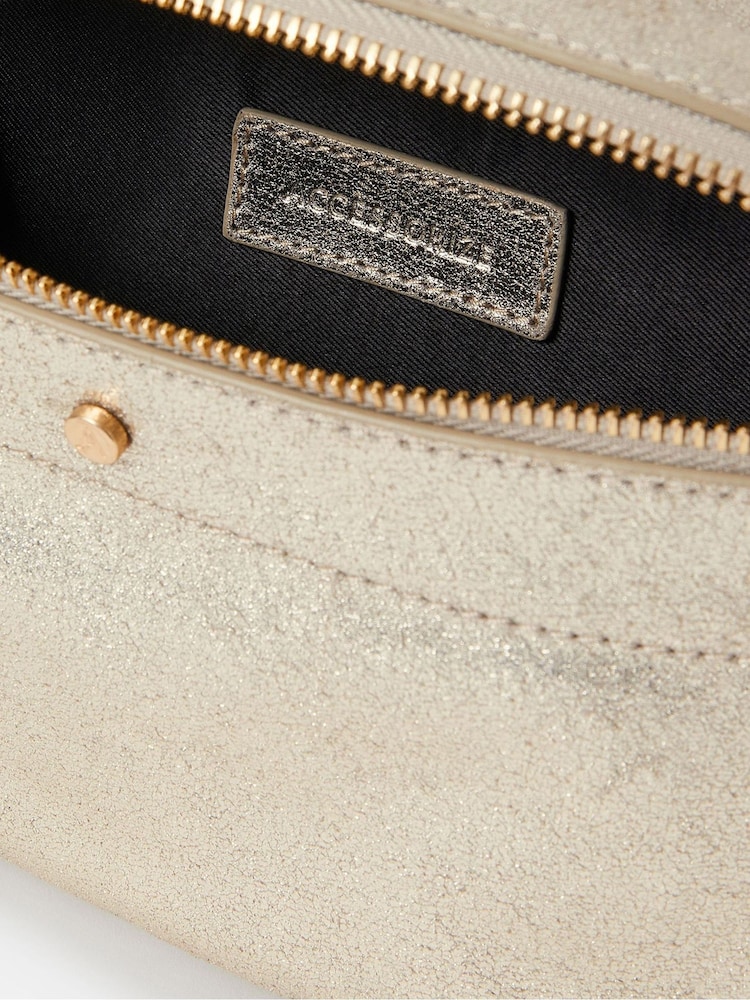 Accessorize Gold Leather Sling Cross-Body Bag - Image 5 of 5 Accessorize Gold Leather Sling Cross-Body Bag - Image 5 of 5