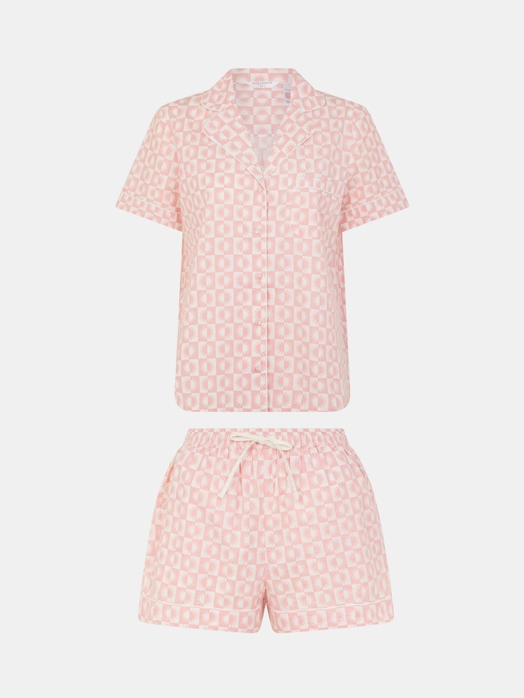 Accessorize Checkerboard Sun Print Short Pyjamas Set - Imagem 4 de 4