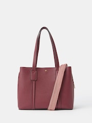 Accessorize Red Webbing Strap Faux Leather Shoulder Bag - Image 1 of 2