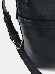 Accessorize Black Leather Bucket Cross-Body Bag - Image 2 of 2