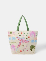 Accessorize Tropical Embroidered Tote Beach Bag - Imagem 1 de 3