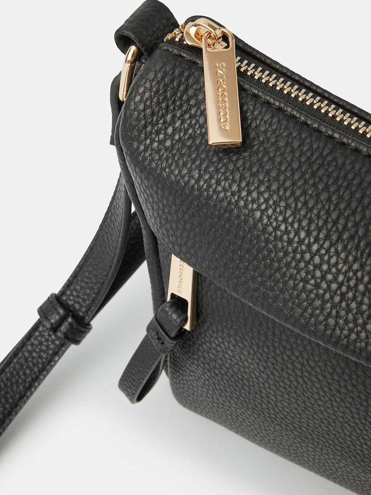 Accessorize Black Zip Front Cross-Body Bag - Image 2 of 2