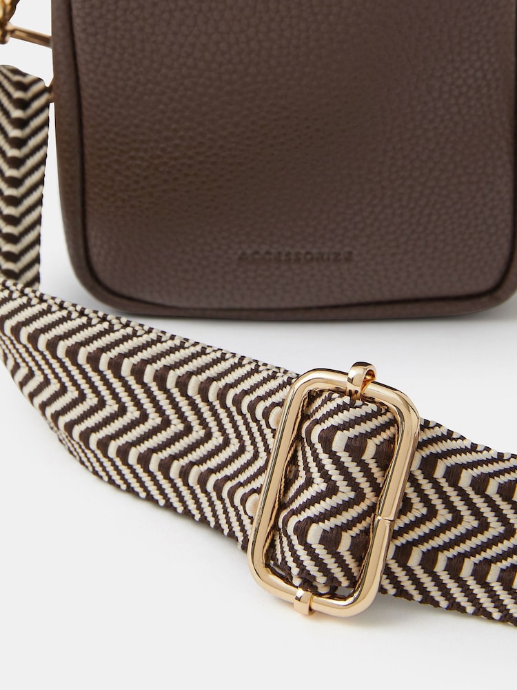 Accessorize Brown Slip Pocket Phone Bag - Image 2 of 2 Accessorize Brown Slip Pocket Phone Bag - Image 2 of 2