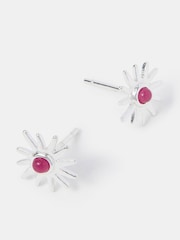 Accessorize Silver Tone Sterling Sun Quartz Stud Earrings - Image 1 of 1