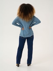 Cream Blue CRDela Long Sleeve V-Neck Jumper - Image 4 of 6
