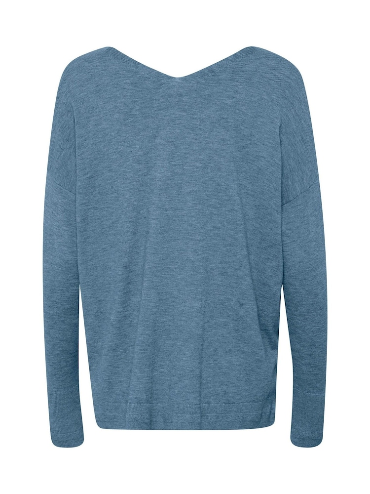 Cream Blue CRDela Long Sleeve V-Neck Jumper - Image 6 of 6 Cream Blue CRDela Long Sleeve V-Neck Jumper - Image 6 of 6