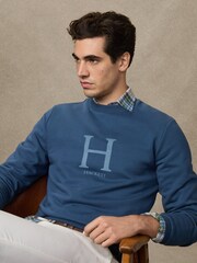 Hackett Blue Heritage Logo Crew Neck Sweater - Image 1 of 6