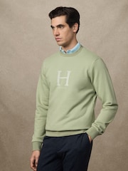 Hackett Blue Heritage Logo Crew Neck Sweater - Image 3 of 6