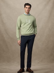 Hackett Blue Heritage Logo Crew Neck Sweater - Image 4 of 6