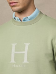 Hackett Blue Heritage Logo Crew Neck Sweater - Image 6 of 6