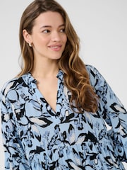Kaffe Blue KAhera Amber Printed Knee Length Dress - Image 4 of 6