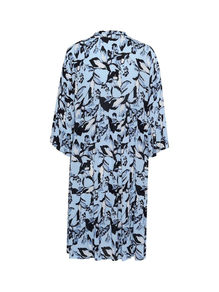 Kaffe Blue KAhera Amber Printed Knee Length Dress - Image 6 of 6 Kaffe Blue KAhera Amber Printed Knee Length Dress - Image 6 of 6