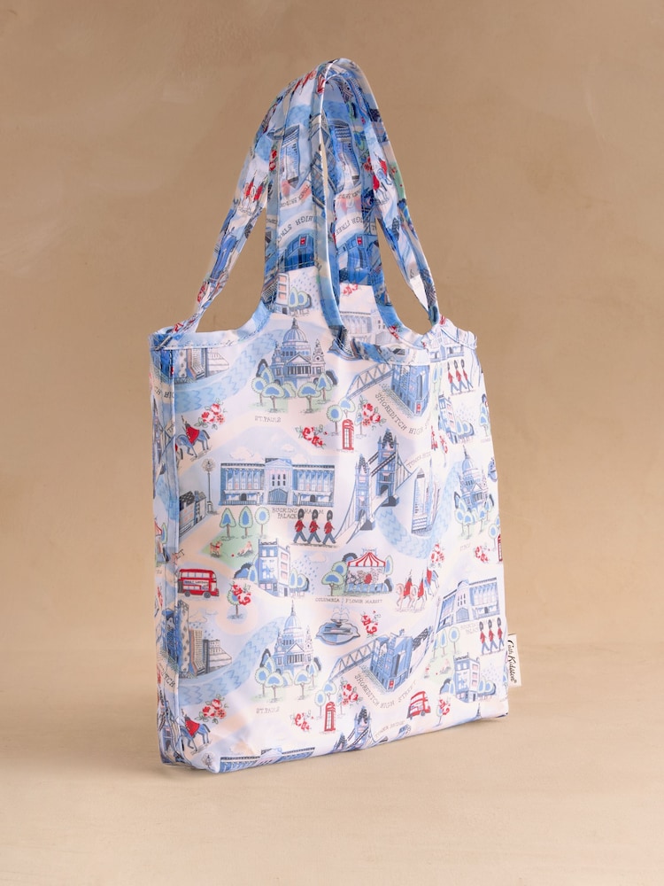 Cath Kidston Blue London Print Mini Foldaway Shopper - Image 1 of 3
