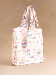 Cath Kidston Pink Dogs Print Mini Foldaway Shopper Bag - Image 1 of 3
