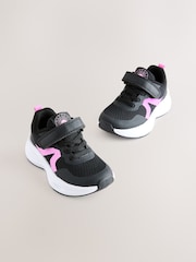 Negru - Ghete sport cu scai și șireturi elastice - Imaginea 1 din 5