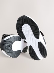 Negru - Ghete sport cu scai și șireturi elastice - Imaginea 4 din 5