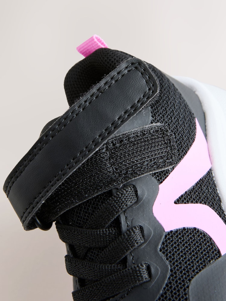 Negru - Ghete sport cu scai și șireturi elastice - Imaginea 5 din 5