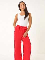 Roman Red Petite Elastic Waist Woven Trousers - Image 2 of 5