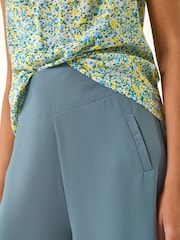 Roman Blue Palazzo Culotte Wide Leg Trousers - Image 5 of 5