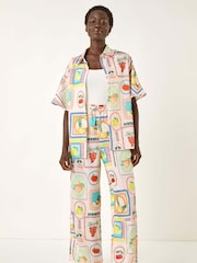 Roman White Fruit Print Button Through Shirt - Image 2 of 5