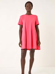 Roman Pink Cotton Panelled Swing Stretch Dress - Image 3 of 5