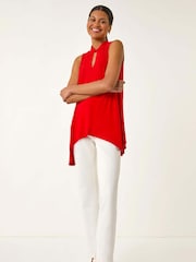 Roman Keyhole Front Stretch Blouse - Imagem 2 de 5