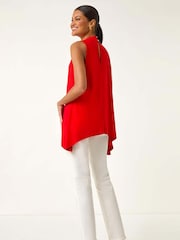 Roman Keyhole Front Stretch Blouse - Imagem 3 de 5