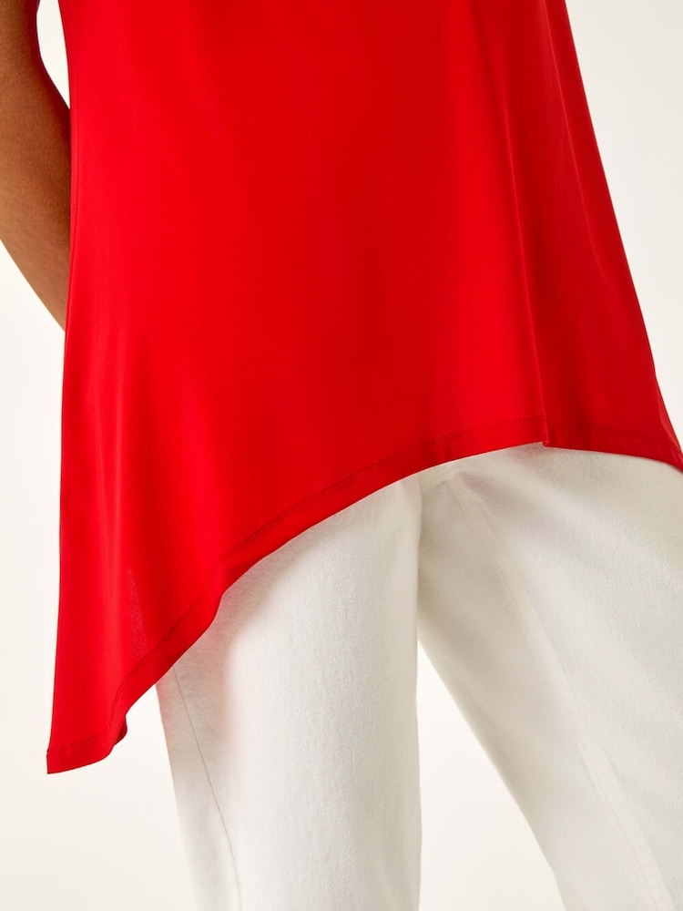 Roman Keyhole Front Stretch Blouse - Imagem 5 de 5