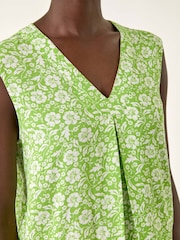 Blusa com decote em V e estampa floral romana - Imagem 5 de 5