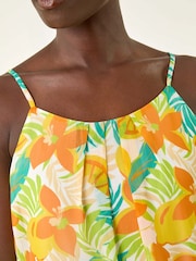 Roman Orange Chiffon Lemon Print Camisole Top - Image 5 of 5