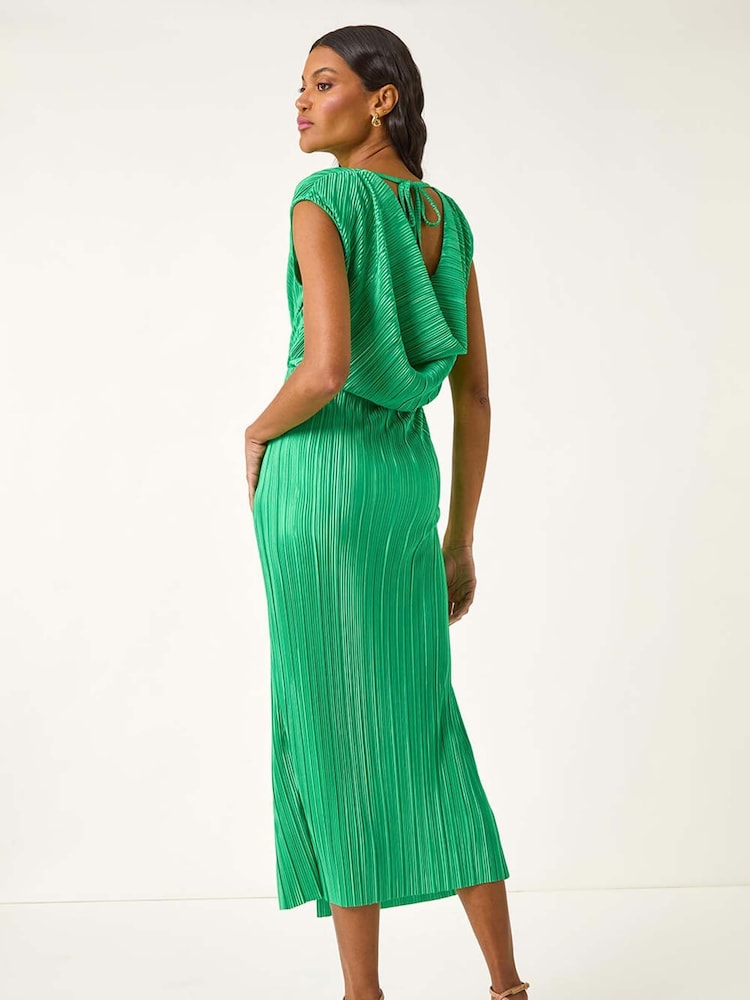 slim fit dress slacks Printed Plisse Maxi Tent Dress