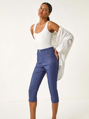 Roman Blue Lift Sculpt Shape Cropped Trousers - Image 2 of 5
