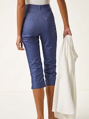 Roman Blue Lift Sculpt Shape Cropped Trousers - Image 3 of 5