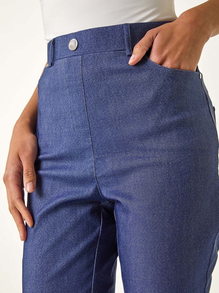 Roman Blue Lift Sculpt Shape Cropped Trousers - Image 5 of 5