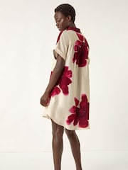 Roman White Floral Print Shift Shirt Dress - Image 3 of 5