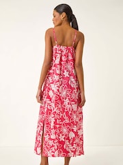 Rosa - Maxi dress com alças e estampa floral romana - Imagem 3 de 5
