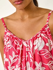 Rosa - Maxi dress com alças e estampa floral romana - Imagem 5 de 5