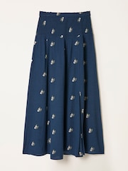 FatFace Black Harper Embroidered Midi Skirt - Image 6 of 6