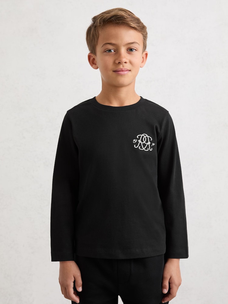 Reiss Black Stefan T-Shirt - Image 2 of 5 Reiss Black Stefan T-Shirt - Image 2 of 5