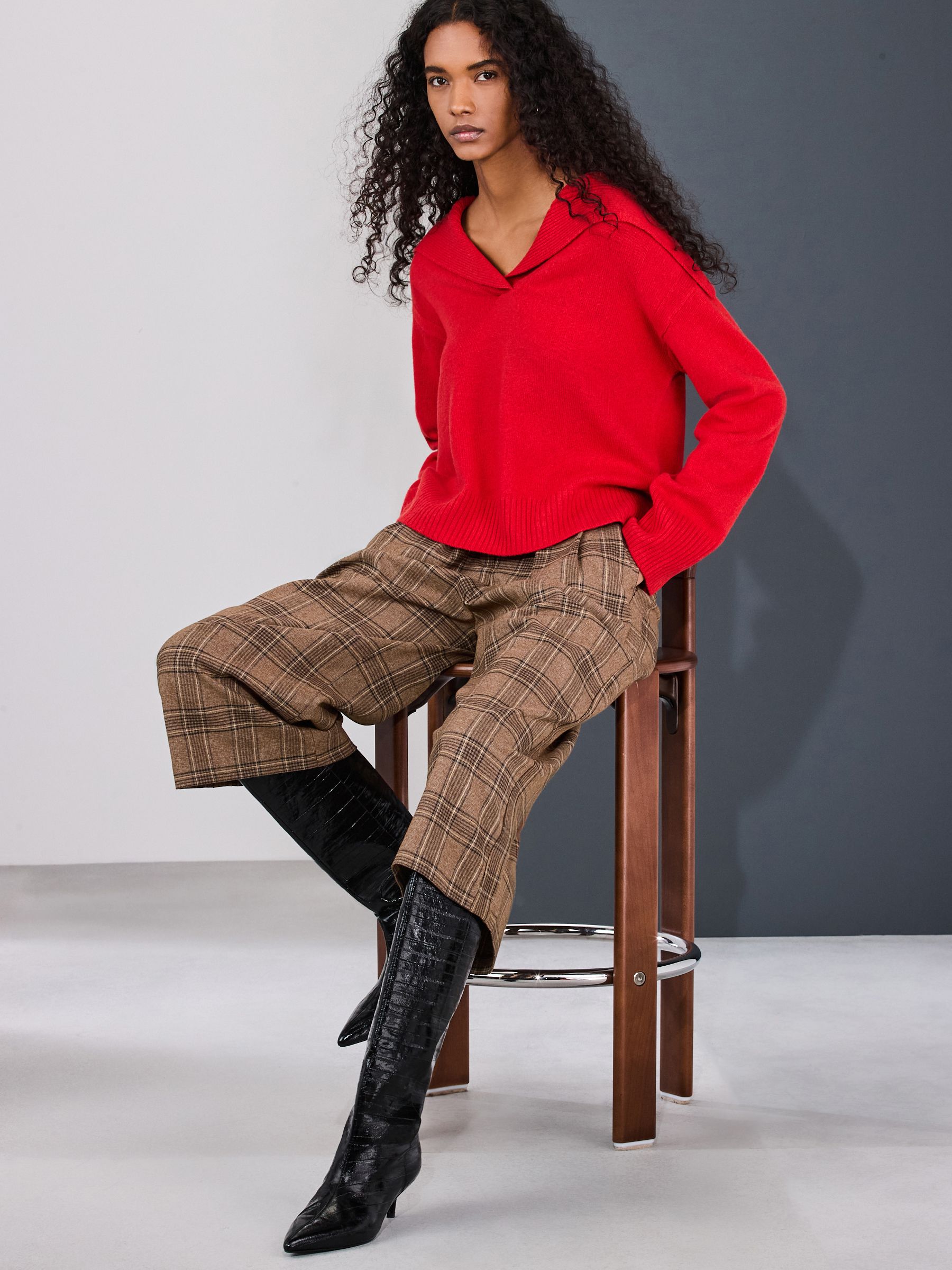 Buy Brown Check Smart Culottes from Next USA