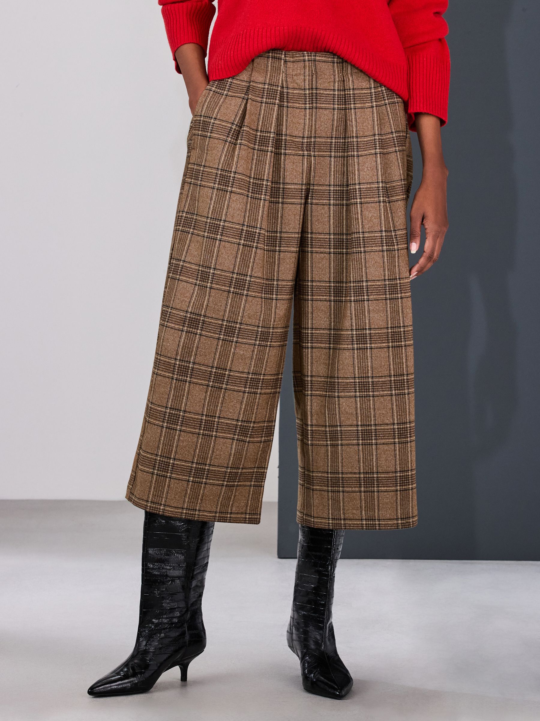 Buy Brown Check Smart Culottes from Next USA