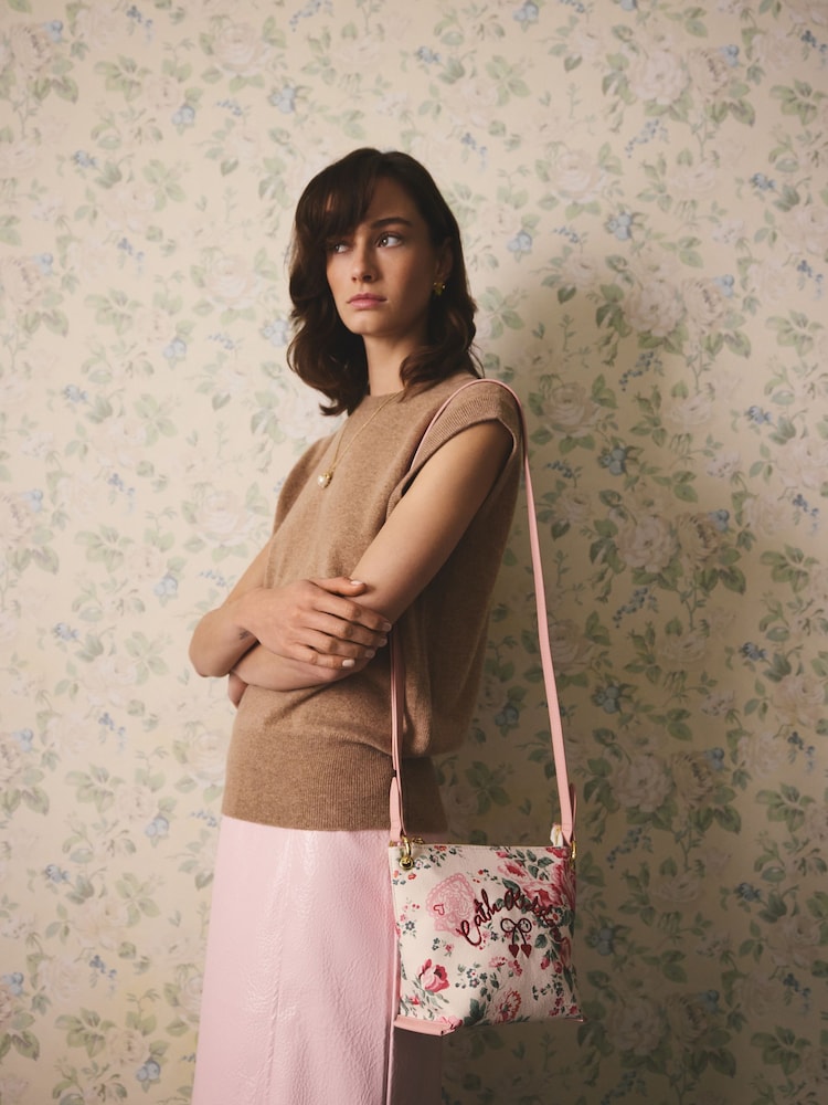 Cath Kidston Cream Hackney Rose Cross Body Bag - Image 2 of 8