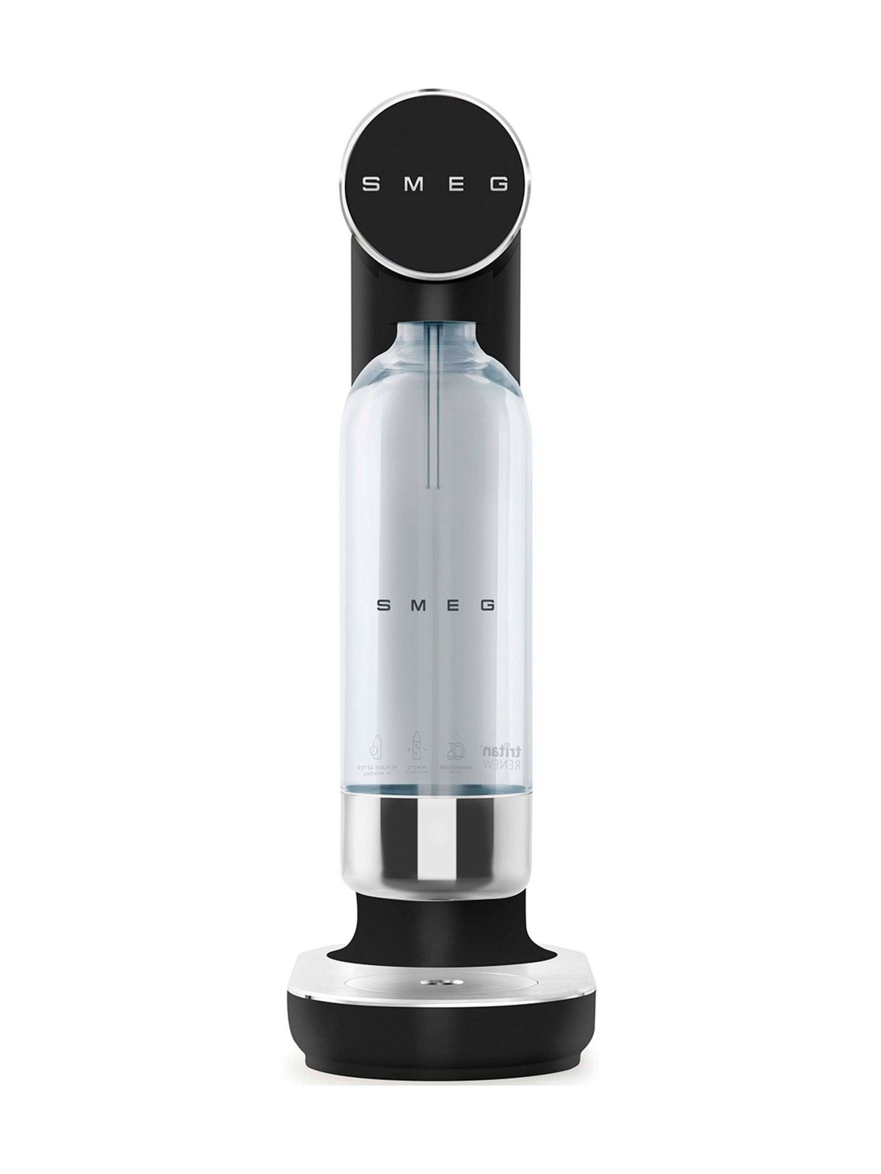 Smeg Unisex Matte Black 800Ml Soda Maker - Image 1